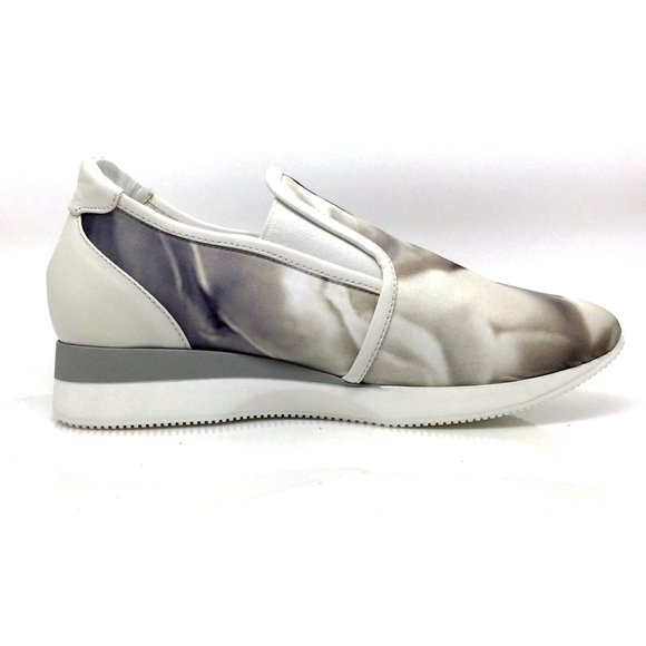 NEW MAX MARA MM 30 Neutro Gray Floral Sneakers - Picture 14 of 14